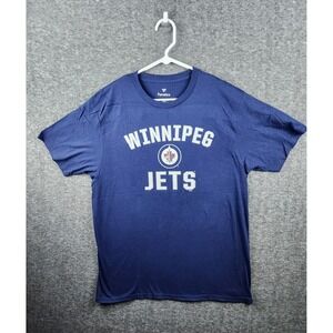 Winnipeg Jets NHL‎ T-Shirt Fanatics Mens Large Blue Short Sleeve Graphic Tee